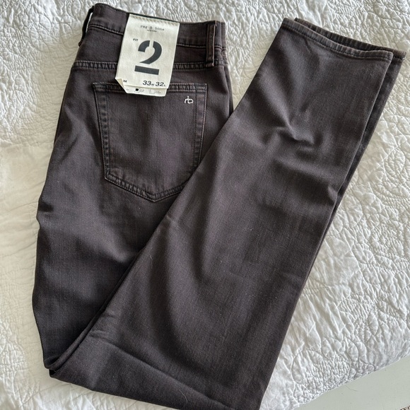 New with tags Rag & Bone slim fit brown jeans 33w 32l